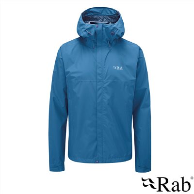 英國 RAB Downpour Eco Jacket 輕量 防風 防水 連帽外套 男款 丹寧藍 QWG82 登山