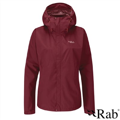 英國 RAB Downpour Eco Jacket 輕量 防風 防水 連帽外套 女款 深石楠 QWG83 登山