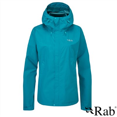 英國 RAB Downpour Eco Jacket 輕量 防風 防水 連帽外套 女款 群青藍 QWG83 登山