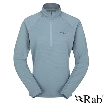 英國 RAB Sonic LS Zip Wmns 長袖透氣拉鍊排汗衣 女款 堡壘灰 QBL04 衛生衣 運動衣