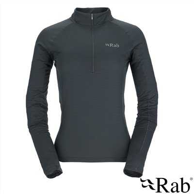 英國 RAB Sonic LS Zip Wmns 長袖透氣拉鍊排汗衣 女款 鯨魚灰 QBL04 衛生衣 運動衣