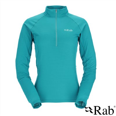 英國 RAB Sonic LS Zip Wmns 長袖透氣拉鍊排汗衣 女款 群青藍 QBL04 衛生衣 運動衣