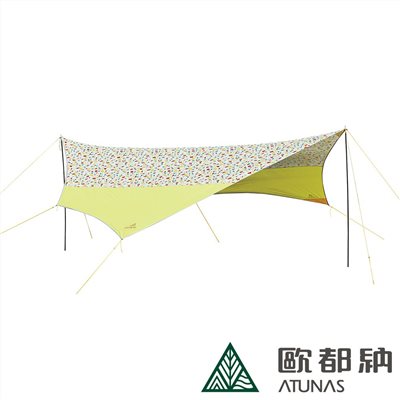 ATUNAS 歐都納 六角蝶型天幕 A2TECC04 露營天幕帳 黃天幕
