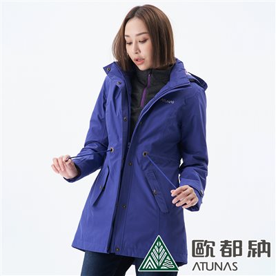 特價出清 ATUNAS 歐都納 女 都會時尚G/T科技保溫棉外套 藍紫 A-G1723W GTX