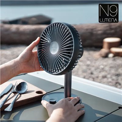 N9 LSTAND 3Z USB桌上型擺頭隨行風扇 藍黑 露營 小風扇