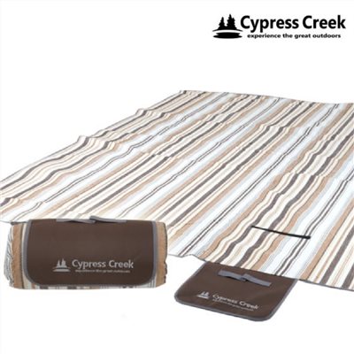 Cypress Creek 賽普勒斯 咖啡條紋野餐墊 200x230cm 防潮墊 沙灘墊 露營墊 睡墊