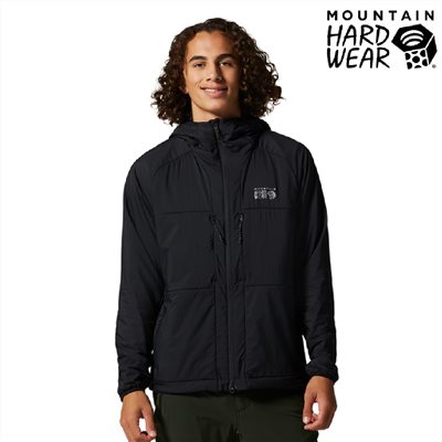 Mountain Hardwear 輕量防風防潑水保暖連帽外套 男款 黑 1985021 機能外套