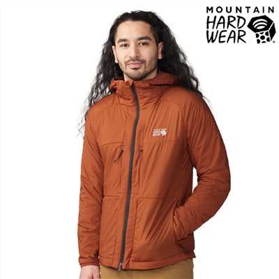 Mountain Hardwear 輕量防風防潑水保暖連帽外套 男款 氧化鉛紅 1985021 機能衣