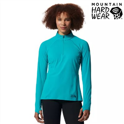 Mountain Hardwear 彈性快乾立領半拉鍊長袖排汗衣 女款 合成綠 1942551 衛生衣
