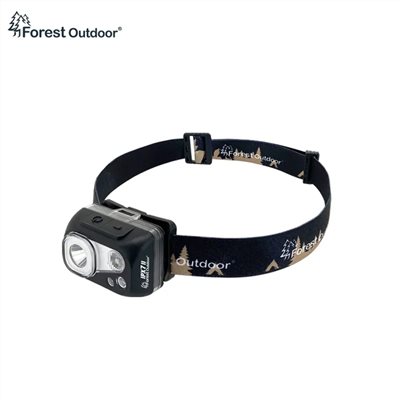 Forest Outdoor IPX7 II 防水遠近光感應頭燈 黑色 頭燈 登山 露營 340流明