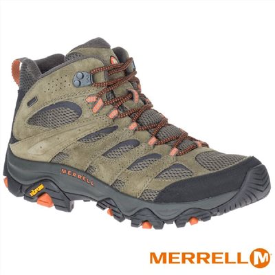 Merrell MOAB 3 MID GTX 經典戶外中筒健行鞋 ML035791 男 橄欖綠/橘 登山鞋