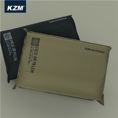 KAZMI KZM 輕柔舒眠自動充氣枕 黑色/軍綠 枕頭 露營枕 充氣枕