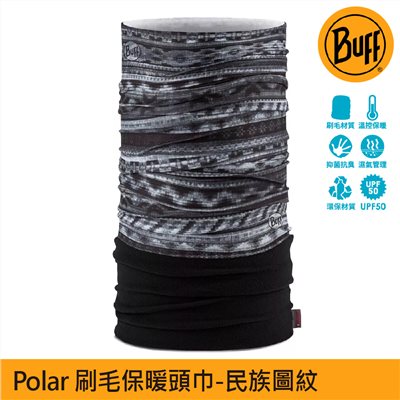 BUFF Polar 刷毛保暖頭巾 Plus 民族圖紋 BF130013-999 魔術頭巾 極度輕量 高度透氣 極度保暖與快乾舒適