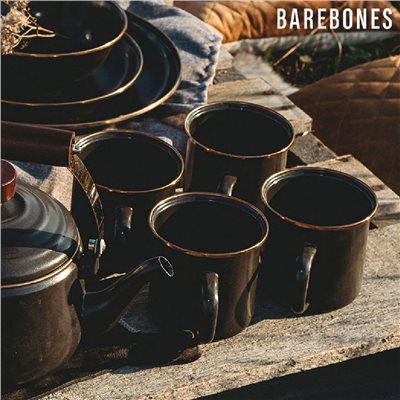 BAREBONES Enamel Cup 琺瑯杯組 一組兩入 14oz CKW-343 炭灰 水杯 露營 野炊