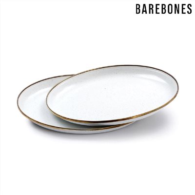 BAREBONES Enamel Plate 琺瑯盤組 CKW-391 蛋殼白 一組兩入 28cm 餐盤 露營 野炊