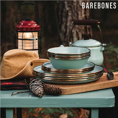BAREBONES Enamel Salad Plate 琺瑯沙拉盤組 一組兩入 CKW-427 薄荷綠 21cm 餐盤 露營 野炊