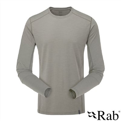 英國 RAB Syncrino Base LS Tee Wmns 羊毛混紡長袖排汗衣 男款 石灰 QBL32 美麗諾羊毛