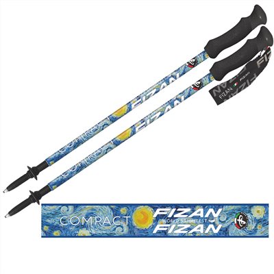 義大利 FIZAN 超輕三節式健行登山杖 梵谷星夜 輕量鋁合金 登山 爬山
