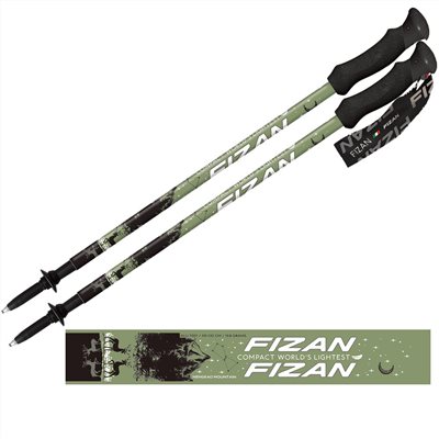 義大利 FIZAN 超輕三節式健行登山杖 能高綠 輕量鋁合金 登山 爬山