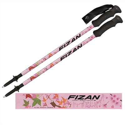 義大利 FIZAN 超輕三節式健行登山杖 霞喀羅古道粉 輕量鋁合金 登山 爬山