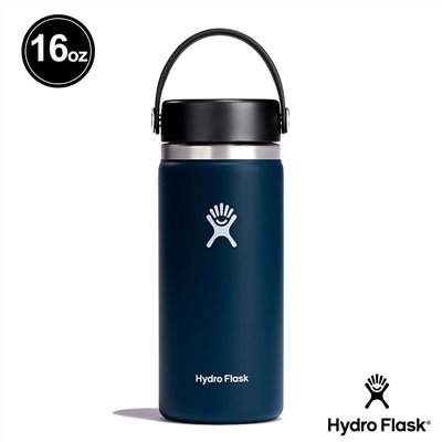 Hydro Flask 16oz/473ml 寬口提環保溫瓶 靛藍色 保冷 保溫瓶 水壺 登山 露營