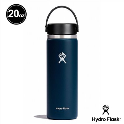 Hydro Flask 20oz/592ml 寬口提環保溫瓶 靛藍色 保冷 保溫瓶 水壺 登山 露營