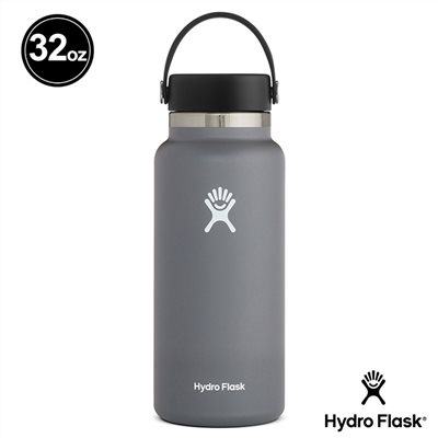 Hydro Flask 32oz/946ml 寬口提環保溫瓶 石板灰 保冷 保溫瓶 水壺 登山 露營