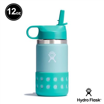 Hydro Flask 12oz/354ml 兒童吸管蓋保溫瓶 露水綠 保冷 保溫瓶 水壺 登山 露營