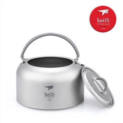 鎧斯 Keith Ti3901 純鈦攜帶式輕量茶壺 1000ml 茶壺 泡茶 鈦水壺 野炊 露營