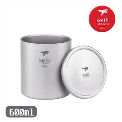 鎧斯 Keith Ti3307 鎧斯鈦雙層保溫鈦杯 600ml 杯子 鈦杯 野炊 露營