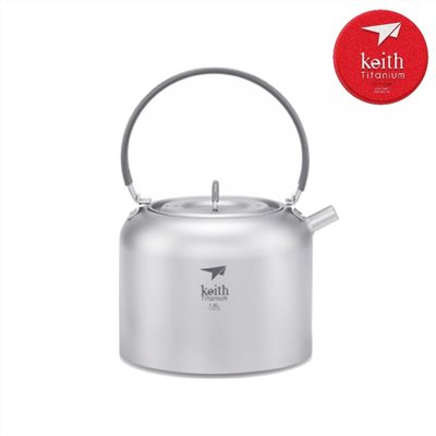 鎧斯 Keith Ti3907 純鈦攜帶式輕量茶壺 1.5L 鈦茶壺 茶壺 泡茶 鈦水壺 野炊 露營