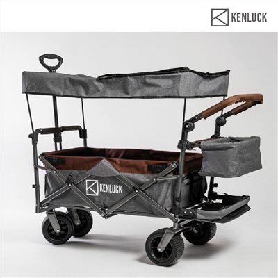 KENLUCK Wagon Maxi 多功能折疊手拉推車 灰色 露營推車 手拉車 手推車