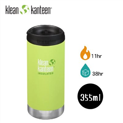 出清特價 Klean Kanteen 12oz寬口不鏽鋼保溫瓶 K12TKWPCC JP 鮮梨綠 355ml