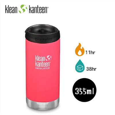 出清特價 Klean Kanteen 12oz寬口不鏽鋼保溫瓶 K12TKWPCC MP 西瓜紅 355ml