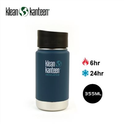 特價出清 Klean Kanteen 12oz寬口不鏽鋼保溫瓶 K12VWPCC NB 海神藍 355ml