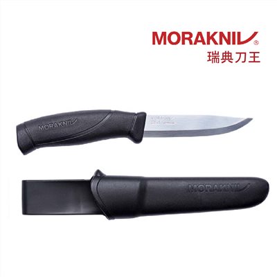 MORAKNIV Companion (S) 多功能不鏽鋼直刀 黑 12092 露營刀 登山刀 瑞典製
