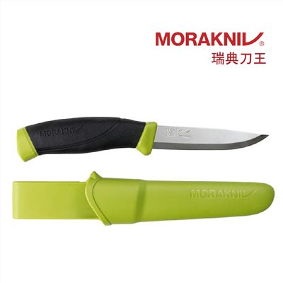 MORAKNIV Companion (S) 多功能不鏽鋼直刀 橄欖綠 14074 露營刀 登山刀 瑞典製