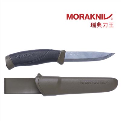 MORAKNIV Companion (S) 多功能不鏽鋼直刀 軍綠 12215 露營刀 登山刀 瑞典製