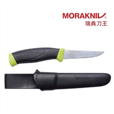 MORAKNIV 多功能不銹鋼魚刀 綠黑 12207 專業魚刀 魚刀 露營刀 登山刀 瑞典製