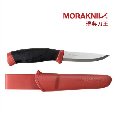 MORAKNIV Companion (S) 多功能不鏽鋼直刀 達拉紅 14070 露營刀 登山刀 瑞典製