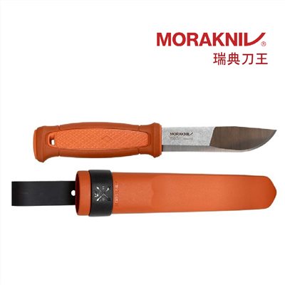 MORAKNIV 獵刀直刀含塑料護套 燒橙 13505 獵刀 直刀 露營刀 登山刀 瑞典製