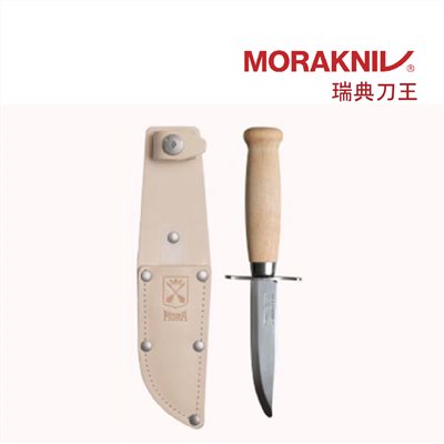 MORAKNIV Scout 39 Safe (S) 兒童護指圓頭直刀 原木色 13983 直刀 兒童用 瑞典製