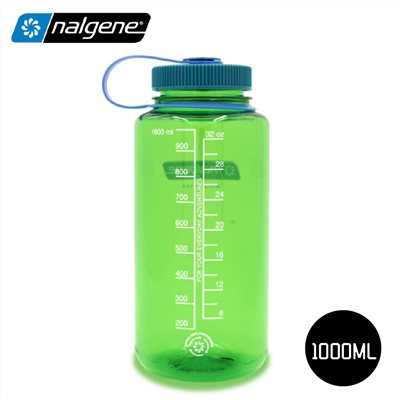 Nalgene 美國專業 1000ml寬嘴水壼 N2020-4932 鸚鵡綠 登山健行水瓶 水壺
