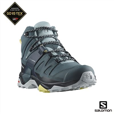 Salomon 女 X ULTRA 4 Goretex 中筒登山鞋 L47352800 觀星藍/碳黑/石頭藍 健走鞋