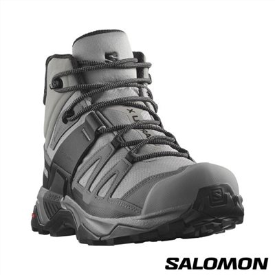 Salomon 男 X ULTRA 4 Goretex 中筒登山鞋 L47454200 鯊皮灰/靜灰/黑 健行鞋