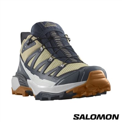 Salomon 男 X ULTRA 360 EDGE Goretex 低筒登山鞋 L47526400 綠/藍/灰 健行鞋