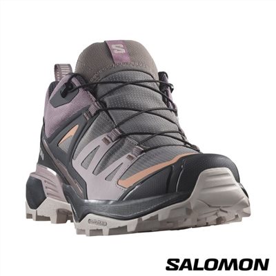 Salomon 女 X ULTRA 360 Goretex 低筒登山鞋 L47449400 李子紫/幻灰/棕 健走鞋