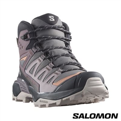 Salomon 女 X ULTRA 360 Goretex 低筒登山鞋 L47448700 李子紫/幻灰/棕 健走鞋