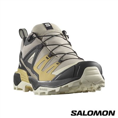 Salomon 男 X ULTRA 360 EDGE Goretex 低筒登山鞋 L47453600 復古卡其/黑/綠 健行鞋