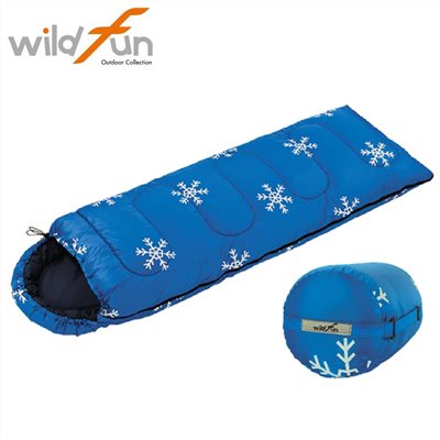 WildFun 野放 經典型休閒睡袋 雪花 10~24度 睡袋 露營睡袋